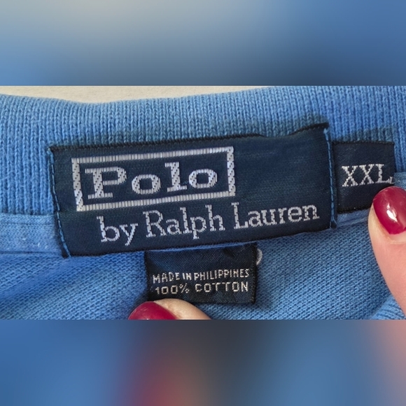 Polo Ralph Lauren Mens Short Sleeve Polo Shirts-2 Size XXL Navy/Blue Logo - Picture 11 of 15